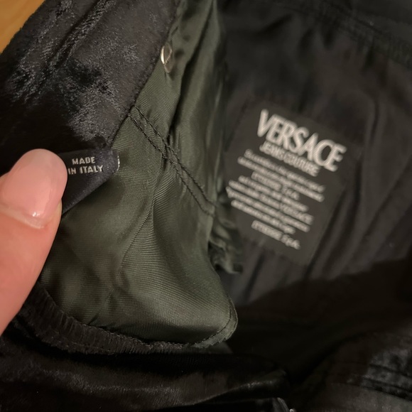 VERSACE, VINTAGE, VELVET HIGH-WAIST STRAIGHT - Picture 4 of 10